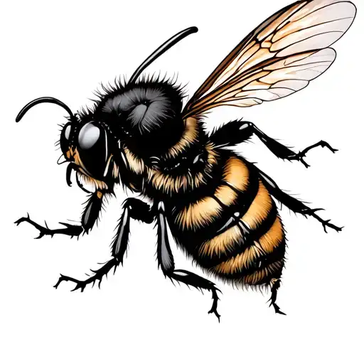 Poison Bee Flying Away