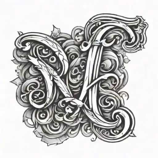 Letter Word In Sketch Style