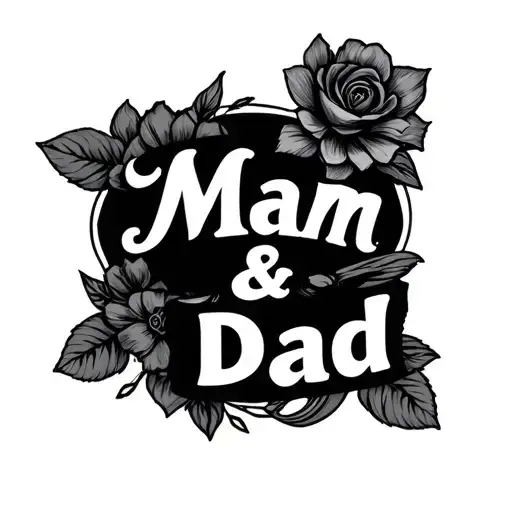 A Meaningful Tattoo That Says Mam And Dad
