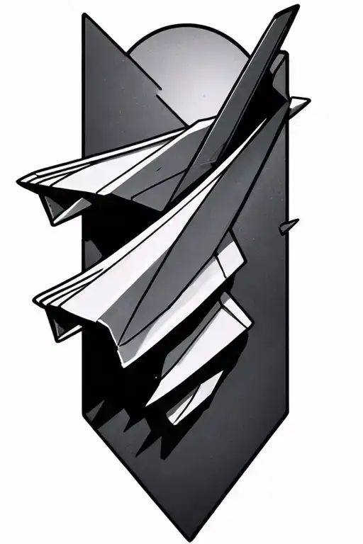 Paper Airplane Outline