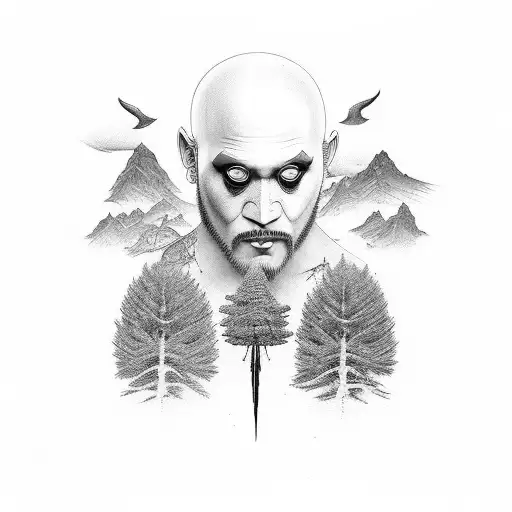 Raven Pine Tree Sleeve