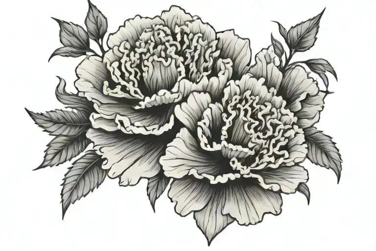 Big Carnation Floral Memorial Piece Inspired