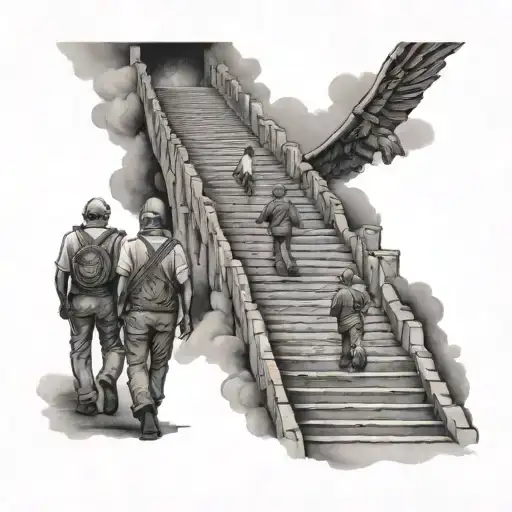 Stairway To Heaven People Walking