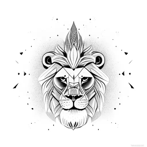 Mayan Pyramid And Kid In A Lion Headress