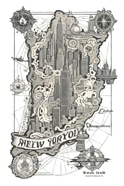 New York Inspired Tattoo Dominican Republic Maps Culture