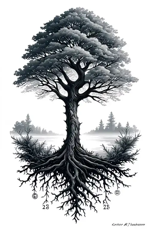 Life Tree With Date Of Birth