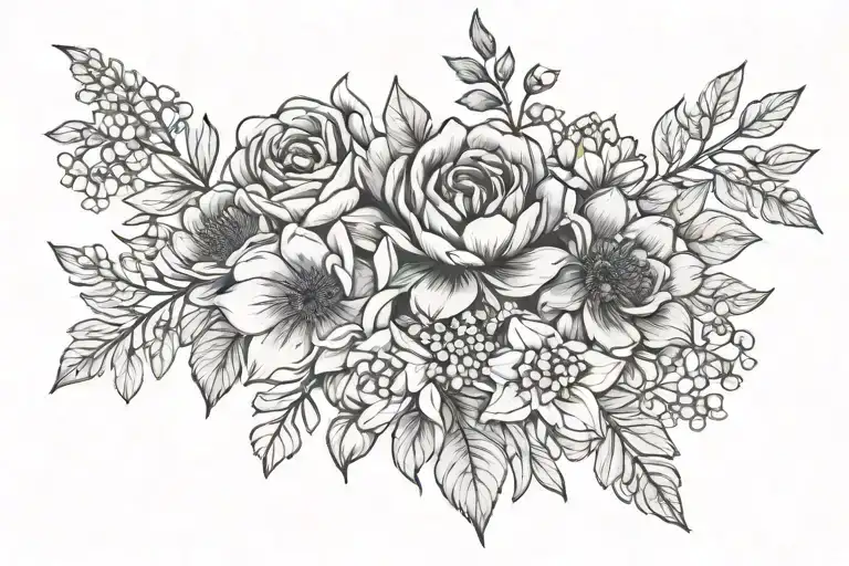 May And July Birth Flower Bouquet