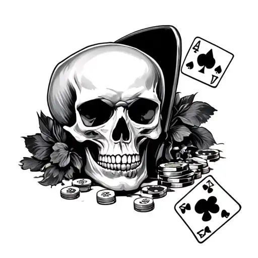 Skulls And Gambling Themed