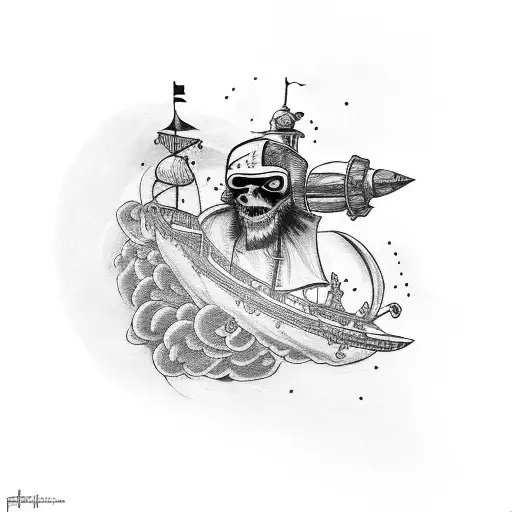 Pirate In A Rocket Ship