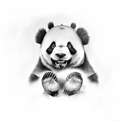 Panda Com Girassol