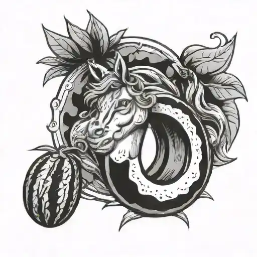 Horse Shoe And Watermelon Slicw