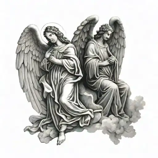 Archangel Michael And Virgin Mary