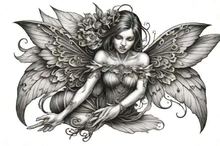 Fairy With Wings Surrounded