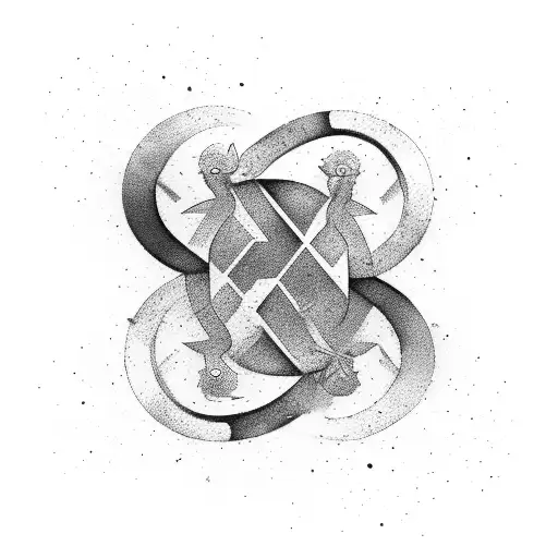 An Abstract Design Combining The Symbols Of Male And Female With The Ubuntu Logo