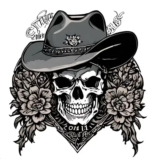 Western Back Tattoo With 2014 Written