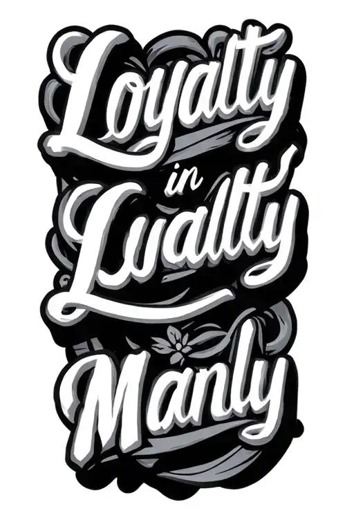 Loyalty In Cursive Manly
