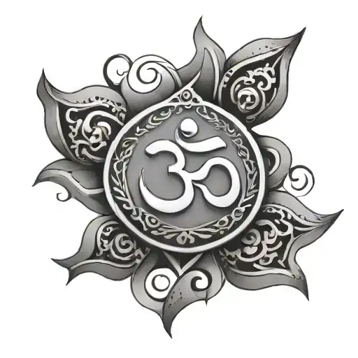 Om And Trishul In Background Simple