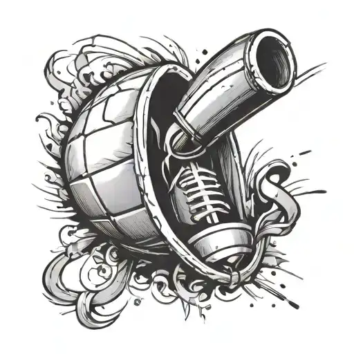 Whistle On Top Of Football