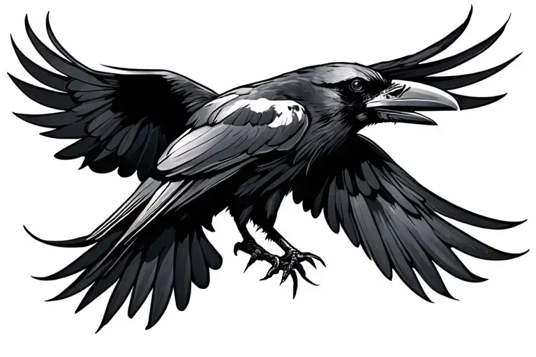 Raven Takes Off