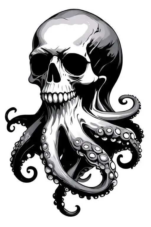 Octopus With Skull Face