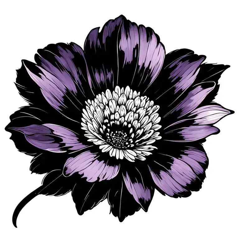 Fineline Flowey Abstract Violet Flower Back