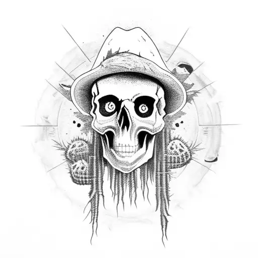 Scarecrow Skull Cactus