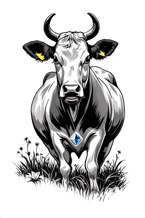 Cow Ranch With Diamond Cf Initials