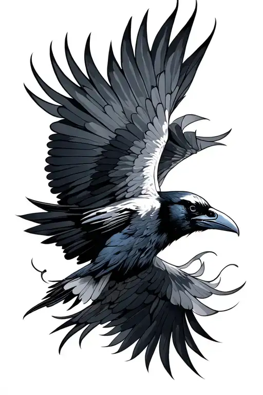 Raven Flying
