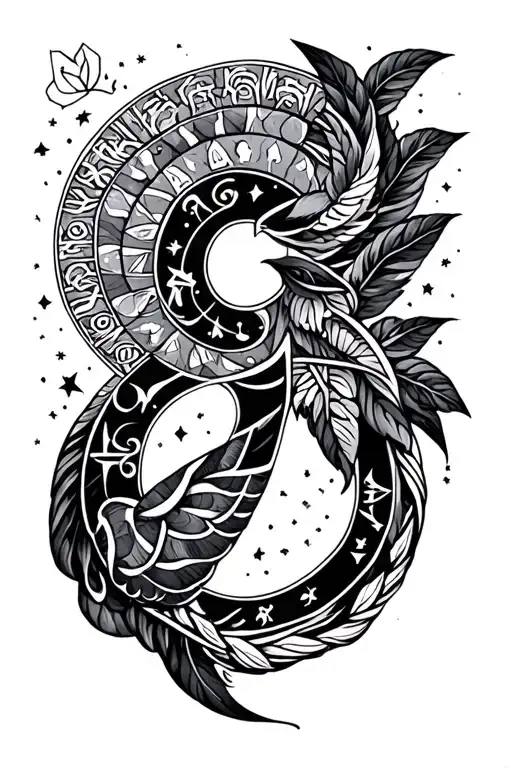 Patchwork Sleeve Aquarius Zodiac Sign Incorporated