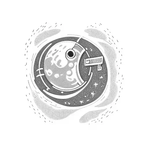 Astronaut Shooting The Moon Into A Basketball Hoop