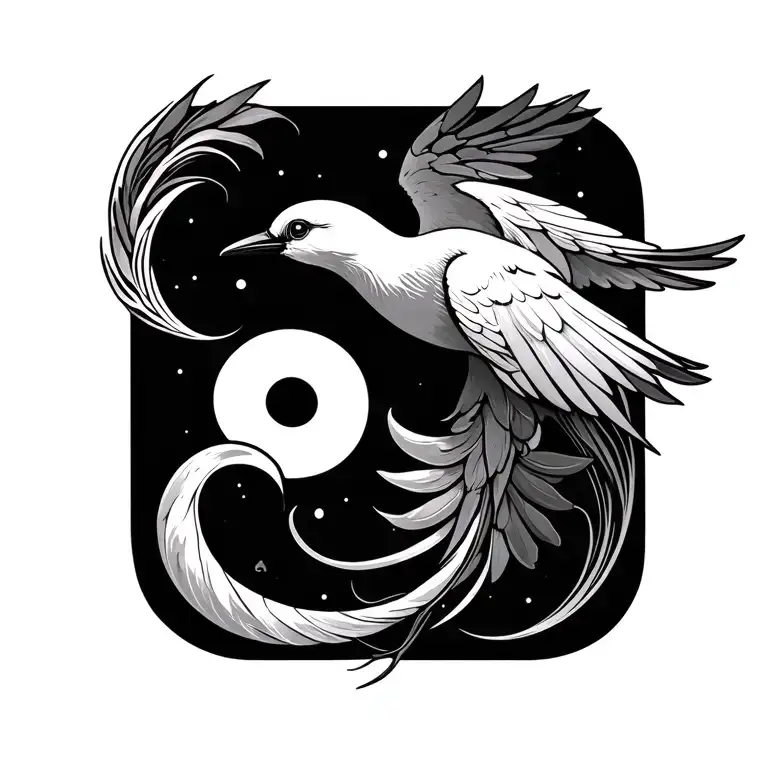 Semi Colon Bird Flying