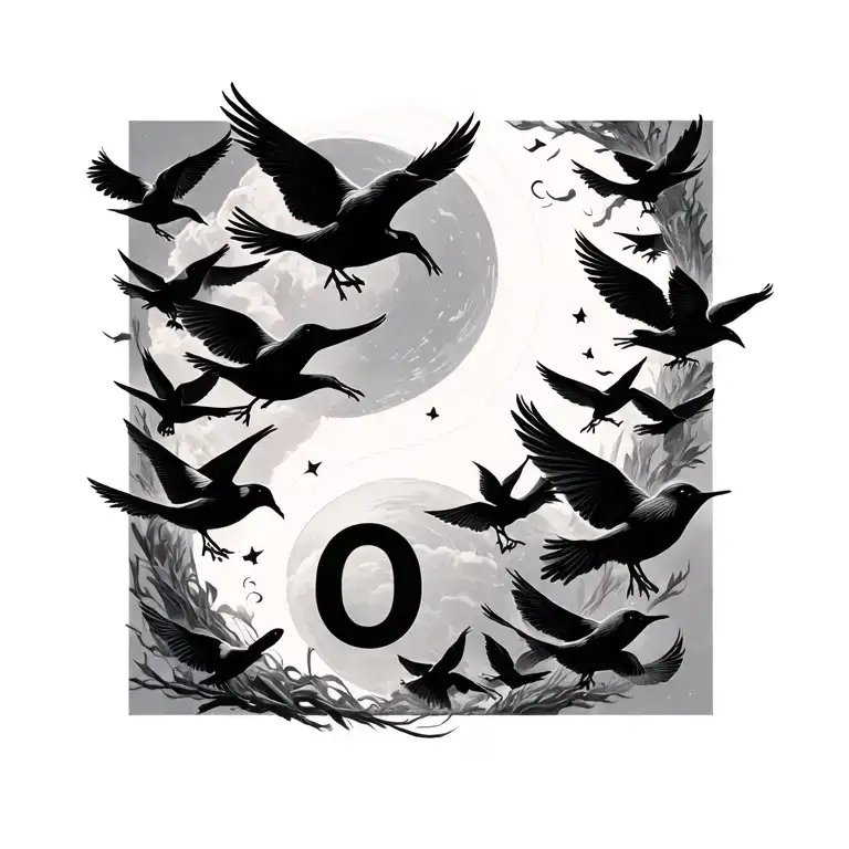 Semicolon Turning Into Flock Of Birds