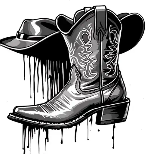 Cowboy Boot Cowboy Hat Hanging