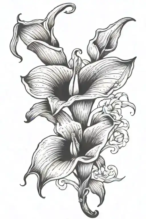Calla Lily With Amor Fati Memento Mori Text