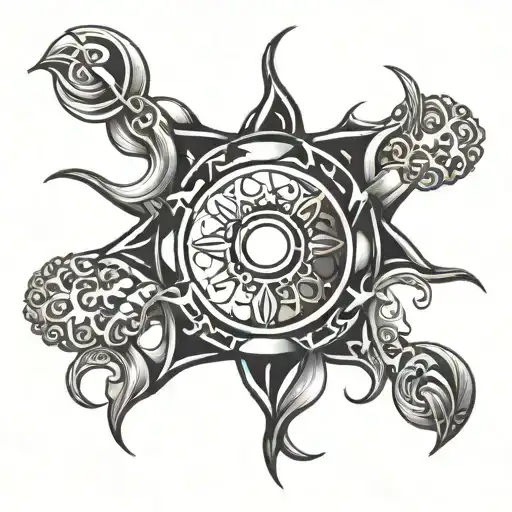 Cancer Zodiac Sign With Sun Shining