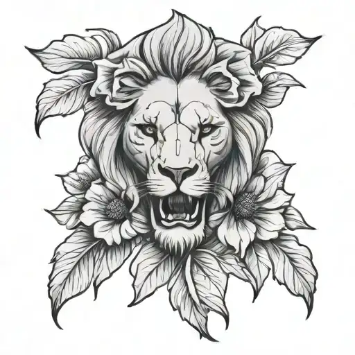 Lion Skull Poppy Flower