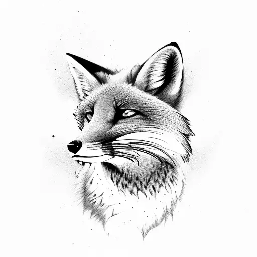 Wild Fox On Upper Chest