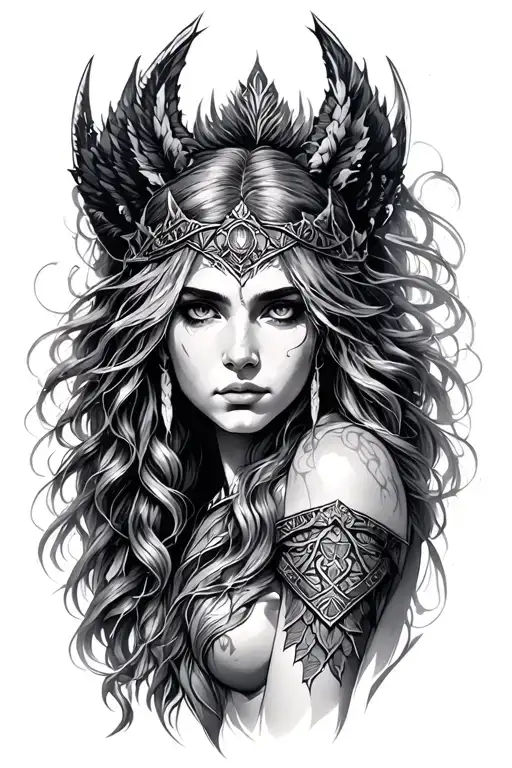 Freya Norse Goddes Wearing
