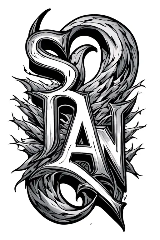 Letters 'S D A N' Strangled