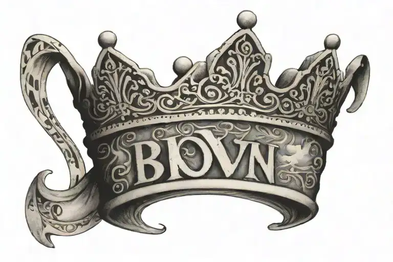 Crown Made Of Money With Letter B