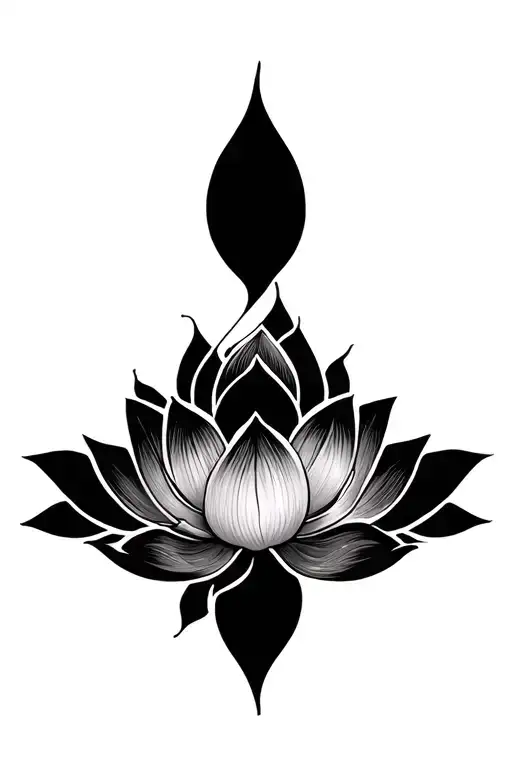 Lotus Flower Mandala Design Incorporating