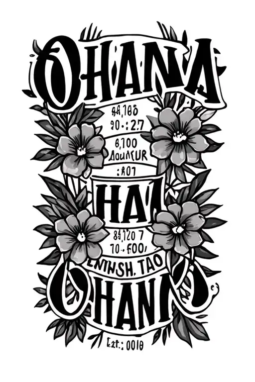 Word Ohana With Six Birthdates Around It The Word