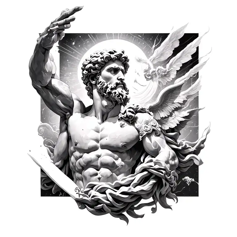 Create An Art With Zeus For The Inside Of The Forearm