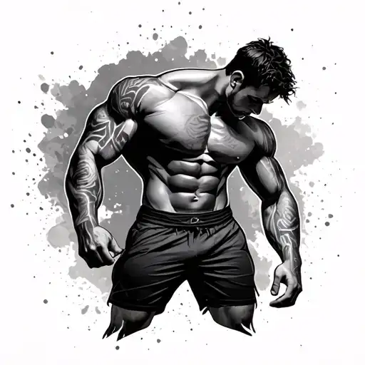 Guy Standing With Athletic Build