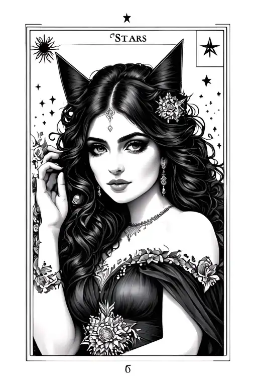 The Stars Tarot Card Featuring A Beautiful Woman