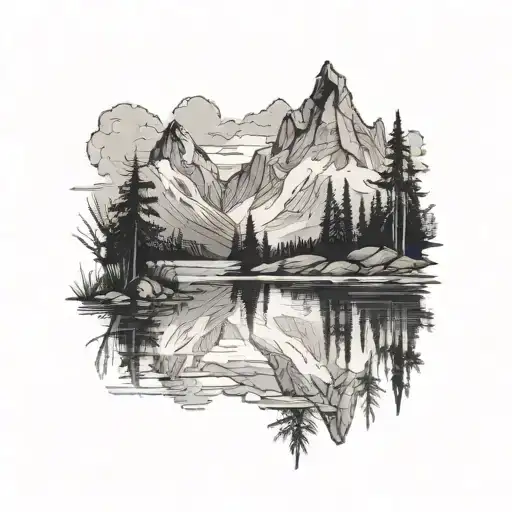 Lake And Mountain Landscape