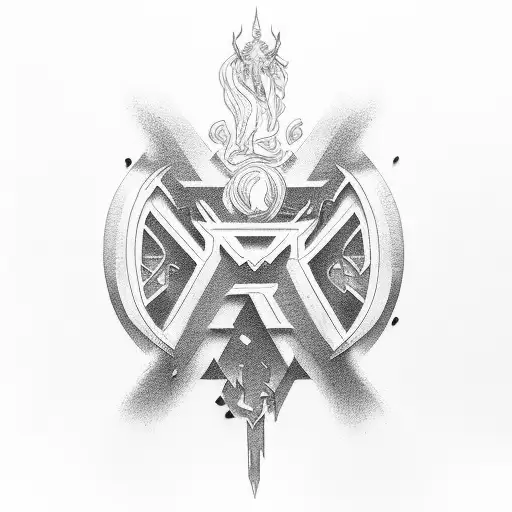 Simple Bold Lettering Of N65au