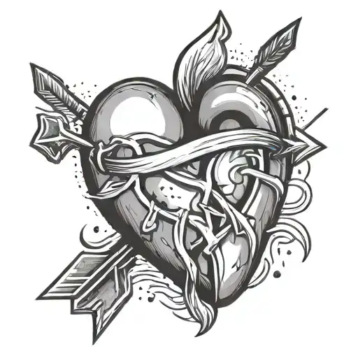 Heart With Arrow Piercing With Fuck Me Inside The Heart