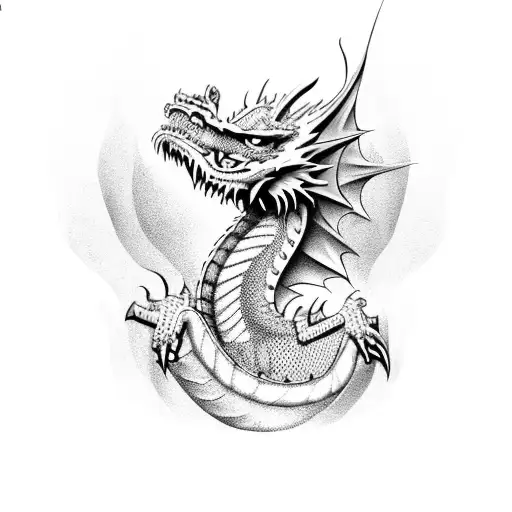 Dragon With Blue Eyes