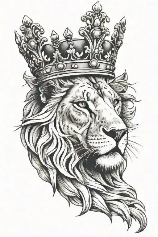 Christian Lion Wearing A Crown